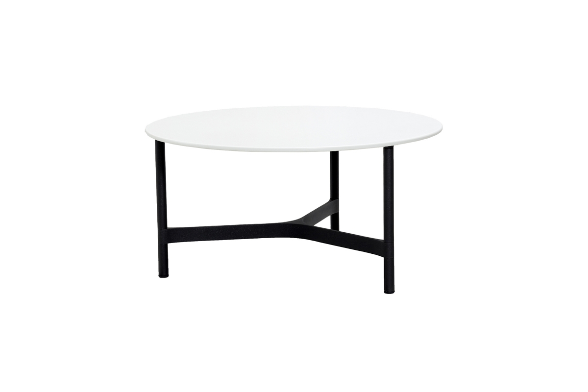 Table TWIST ronde Ø90cm pieds gris foncé